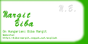 margit biba business card